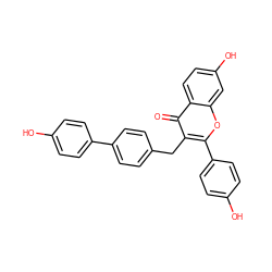 O=c1c(Cc2ccc(-c3ccc(O)cc3)cc2)c(-c2ccc(O)cc2)oc2cc(O)ccc12 ZINC000045506411