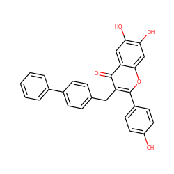 O=c1c(Cc2ccc(-c3ccccc3)cc2)c(-c2ccc(O)cc2)oc2cc(O)c(O)cc12 ZINC000040404878