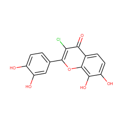 O=c1c(Cl)c(-c2ccc(O)c(O)c2)oc2c(O)c(O)ccc12 ZINC000013586387