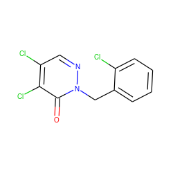 O=c1c(Cl)c(Cl)cnn1Cc1ccccc1Cl ZINC000000121549