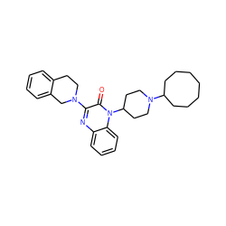 O=c1c(N2CCc3ccccc3C2)nc2ccccc2n1C1CCN(C2CCCCCCC2)CC1 ZINC000114766016