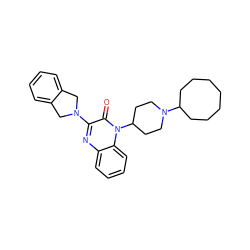 O=c1c(N2Cc3ccccc3C2)nc2ccccc2n1C1CCN(C2CCCCCCC2)CC1 ZINC000114713948