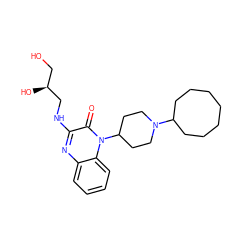 O=c1c(NC[C@@H](O)CO)nc2ccccc2n1C1CCN(C2CCCCCCC2)CC1 ZINC000114709549