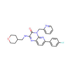 O=c1c(NCC2CCOCC2)nc2ccc(-c3ccc(F)cc3)nc2n1Cc1ccccn1 ZINC000043074653