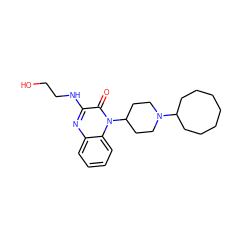 O=c1c(NCCO)nc2ccccc2n1C1CCN(C2CCCCCCC2)CC1 ZINC000114711229