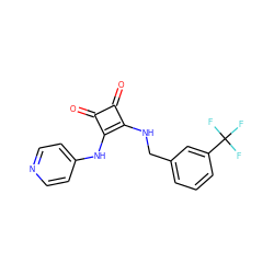 O=c1c(NCc2cccc(C(F)(F)F)c2)c(Nc2ccncc2)c1=O ZINC000102920144