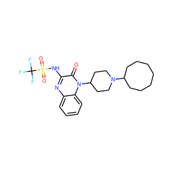 O=c1c(NS(=O)(=O)C(F)(F)F)nc2ccccc2n1C1CCN(C2CCCCCCC2)CC1 ZINC000114711159