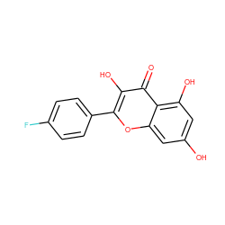 O=c1c(O)c(-c2ccc(F)cc2)oc2cc(O)cc(O)c12 ZINC000027867694