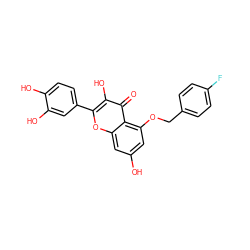 O=c1c(O)c(-c2ccc(O)c(O)c2)oc2cc(O)cc(OCc3ccc(F)cc3)c12 ZINC000169352829