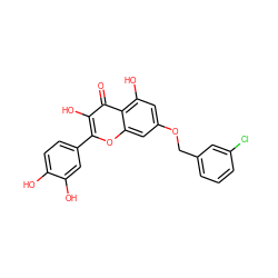 O=c1c(O)c(-c2ccc(O)c(O)c2)oc2cc(OCc3cccc(Cl)c3)cc(O)c12 ZINC000043065223