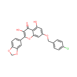 O=c1c(O)c(-c2ccc3c(c2)OCO3)oc2cc(OCc3ccc(Cl)cc3)cc(O)c12 ZINC000043062049