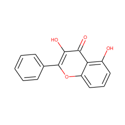 O=c1c(O)c(-c2ccccc2)oc2cccc(O)c12 ZINC000000057647