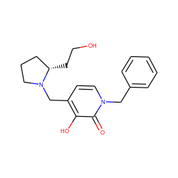 O=c1c(O)c(CN2CCC[C@@H]2CCO)ccn1Cc1ccccc1 ZINC000147864398