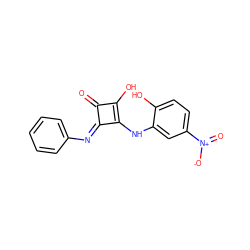 O=c1c(O)c(Nc2cc([N+](=O)[O-])ccc2O)/c1=N/c1ccccc1 ZINC000101046005