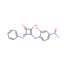 O=c1c(O)c(Nc2ccc([N+](=O)[O-])cc2O)/c1=N/c1ccccc1 ZINC000101087114