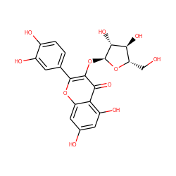 O=c1c(O[C@@H]2O[C@@H](CO)[C@H](O)[C@H]2O)c(-c2ccc(O)c(O)c2)oc2cc(O)cc(O)c12 ZINC000028540146