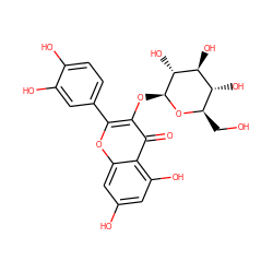 O=c1c(O[C@@H]2O[C@H](CO)[C@@H](O)[C@H](O)[C@H]2O)c(-c2ccc(O)c(O)c2)oc2cc(O)cc(O)c12 ZINC000004096845