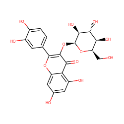 O=c1c(O[C@@H]2O[C@H](CO)[C@H](O)[C@@H](O)[C@@H]2O)c(-c2ccc(O)c(O)c2)oc2cc(O)cc(O)c12 ZINC000013424726