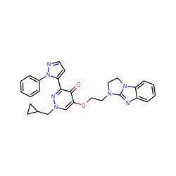 O=c1c(OCCN2CCn3c2nc2ccccc23)cn(CC2CC2)nc1-c1ccnn1-c1ccccc1 ZINC000148670609