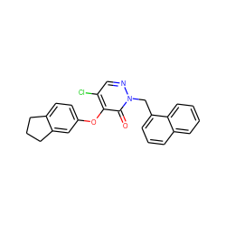 O=c1c(Oc2ccc3c(c2)CCC3)c(Cl)cnn1Cc1cccc2ccccc12 ZINC000073351380