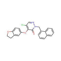 O=c1c(Oc2ccc3c(c2)CCO3)c(Cl)cnn1Cc1cccc2ccccc12 ZINC000095596086