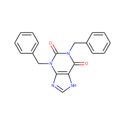 O=c1c2[nH]cnc2n(Cc2ccccc2)c(=O)n1Cc1ccccc1 ZINC000001696358