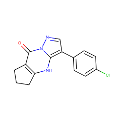 O=c1c2c([nH]c3c(-c4ccc(Cl)cc4)cnn13)CCC2 ZINC000100657091