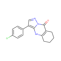 O=c1c2c([nH]c3c(-c4ccc(Cl)cc4)cnn13)CCCC2 ZINC000100642519