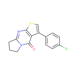 O=c1c2c(-c3ccc(Cl)cc3)csc2nc2n1CCC2 ZINC000000477031