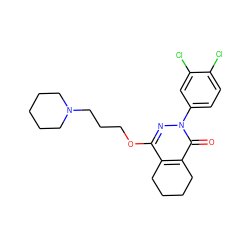 O=c1c2c(c(OCCCN3CCCCC3)nn1-c1ccc(Cl)c(Cl)c1)CCCC2 ZINC000653864179