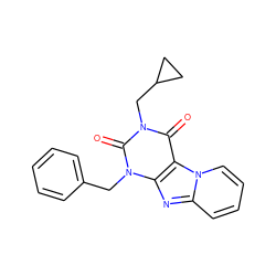 O=c1c2c(nc3ccccn32)n(Cc2ccccc2)c(=O)n1CC1CC1 ZINC000013475103