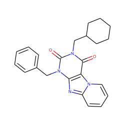 O=c1c2c(nc3ccccn32)n(Cc2ccccc2)c(=O)n1CC1CCCCC1 ZINC000013475105