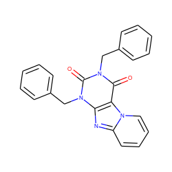 O=c1c2c(nc3ccccn32)n(Cc2ccccc2)c(=O)n1Cc1ccccc1 ZINC000013475110