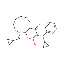 O=c1c2c(oc(O)c1[C@H](c1ccccc1)C1CC1)[C@H](CC1CC1)CCCCCC2 ZINC000100712916