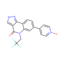 O=c1c2c[nH]nc2c2ccc(-c3cc[n+]([O-])cc3)cc2n1CC(F)(F)F ZINC001772656357