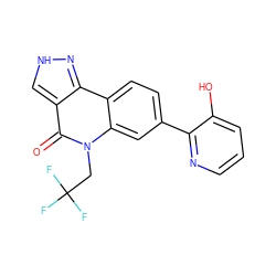 O=c1c2c[nH]nc2c2ccc(-c3ncccc3O)cc2n1CC(F)(F)F ZINC001772573063