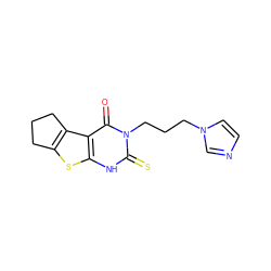 O=c1c2c3c(sc2[nH]c(=S)n1CCCn1ccnc1)CCC3 ZINC000138408942