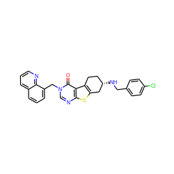 O=c1c2c3c(sc2ncn1Cc1cccc2cccnc12)C[C@@H](NCc1ccc(Cl)cc1)CC3 ZINC001772617047