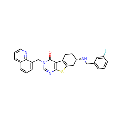 O=c1c2c3c(sc2ncn1Cc1cccc2cccnc12)C[C@@H](NCc1cccc(F)c1)CC3 ZINC001772635534