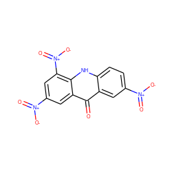 O=c1c2cc([N+](=O)[O-])ccc2[nH]c2c([N+](=O)[O-])cc([N+](=O)[O-])cc12 ZINC000017297487