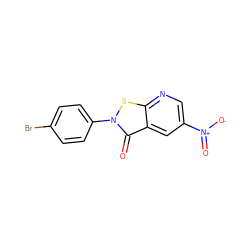 O=c1c2cc([N+](=O)[O-])cnc2sn1-c1ccc(Br)cc1 ZINC000001654015