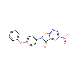 O=c1c2cc([N+](=O)[O-])cnc2sn1-c1ccc(Oc2ccccc2)cc1 ZINC000001654019