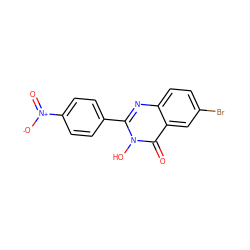 O=c1c2cc(Br)ccc2nc(-c2ccc([N+](=O)[O-])cc2)n1O ZINC000001382213