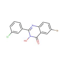 O=c1c2cc(Br)ccc2nc(-c2cccc(Cl)c2)n1O ZINC000001382207