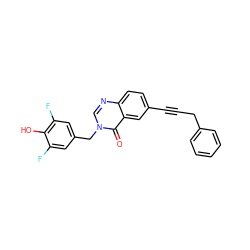 O=c1c2cc(C#CCc3ccccc3)ccc2ncn1Cc1cc(F)c(O)c(F)c1 ZINC000029133265