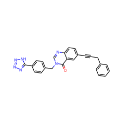 O=c1c2cc(C#CCc3ccccc3)ccc2ncn1Cc1ccc(-c2nnn[nH]2)cc1 ZINC000029133348