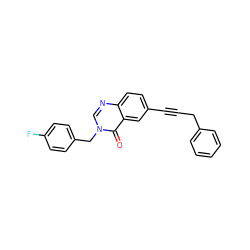 O=c1c2cc(C#CCc3ccccc3)ccc2ncn1Cc1ccc(F)cc1 ZINC000029133101