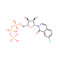 O=c1c2cc(Cl)ccc2ccn1[C@@H]1O[C@H](CO[P@@](=O)(O)O[P@@](=O)(O)OP(=O)(O)O)[C@@H](O)[C@H]1O ZINC000003989112
