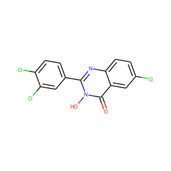 O=c1c2cc(Cl)ccc2nc(-c2ccc(Cl)c(Cl)c2)n1O ZINC000005427677