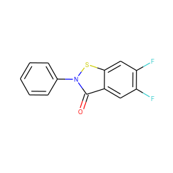 O=c1c2cc(F)c(F)cc2sn1-c1ccccc1 ZINC000066124531